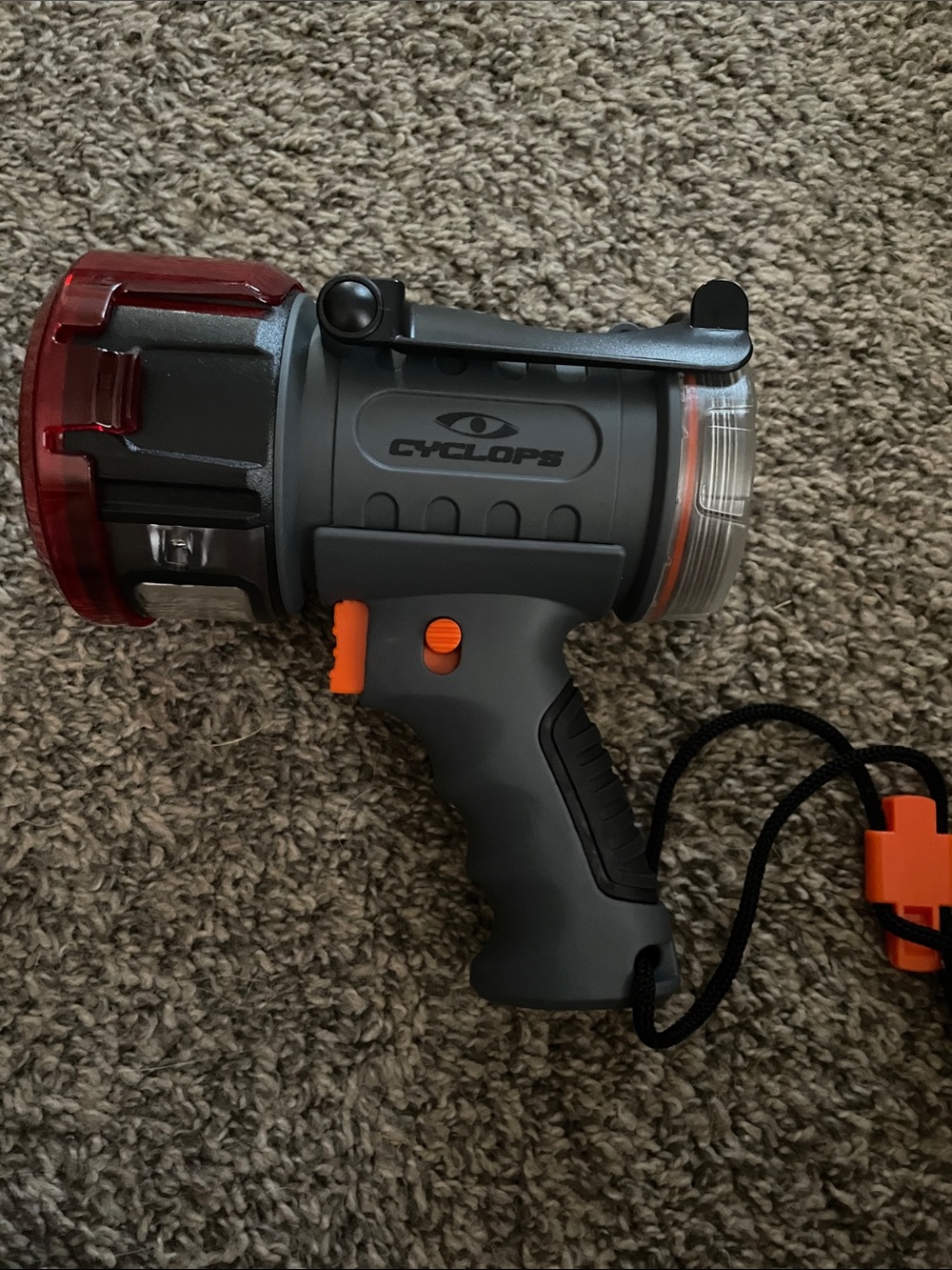 Cyclops Gray & Orange Handheld Spotlight